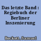 Das letzte Band : Regiebuch der Berliner Inszenierung