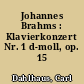 Johannes Brahms : Klavierkonzert Nr. 1 d-moll, op. 15