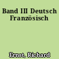 Band III Deutsch Französisch