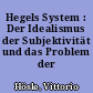 Hegels System : Der Idealismus der Subjektivität und das Problem der Intersubjektivität