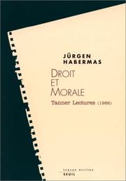 Droit et morale : Tanner lectures (1986)