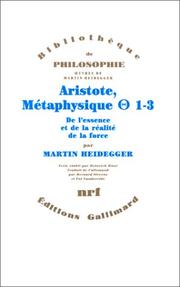 Aristote : métaphysique 1 - 3 ; de l'essence et de la réalité de la force