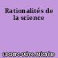 Rationalités de la science