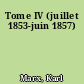 Tome IV (juillet 1853-juin 1857)