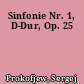 Sinfonie Nr. 1, D-Dur, Op. 25