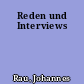 Reden und Interviews