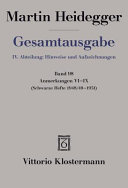 Anmerkungen VI-IX : Schwarze Hefte 1948/49-1951